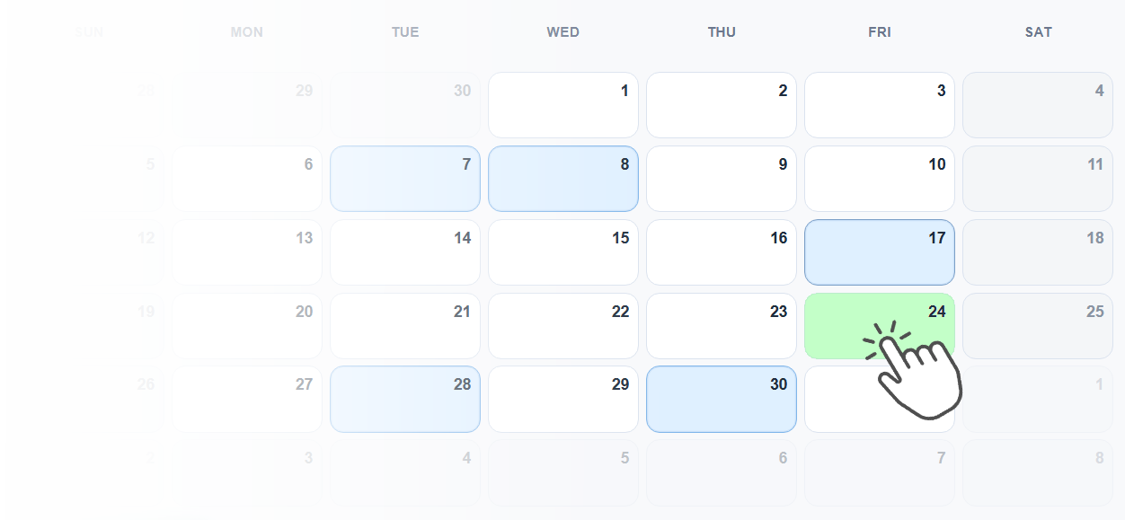 Calendar scheduling view
